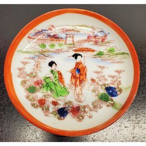 4 Inch Japanese hand painted saucer -‎ Made in Nippon on back